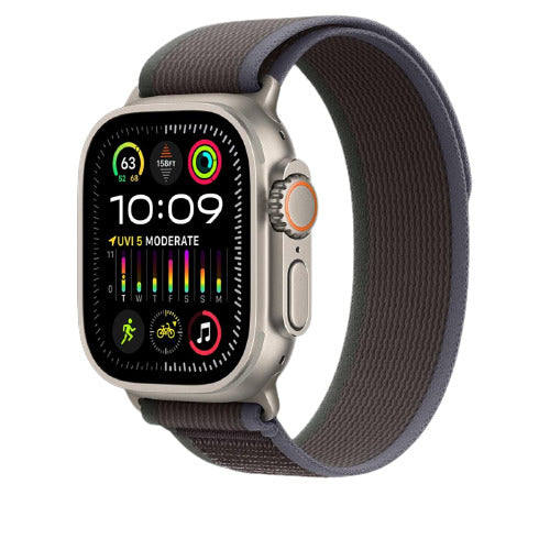 MRF53AE/A /Apple Watch Ultra 2 GPS + Cellular, 49mm Titanium Case with Blue/Black Trail Loop - S/M