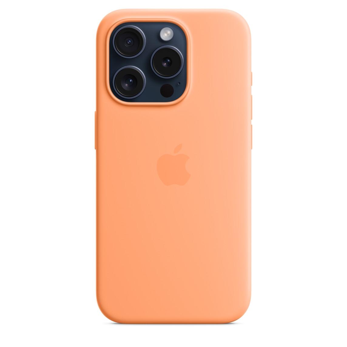 MT1H3ZM/A /iPhone 15 Pro Silicone Case with MagSafe - Orange Sorbet Orange Sorbet / Device / -