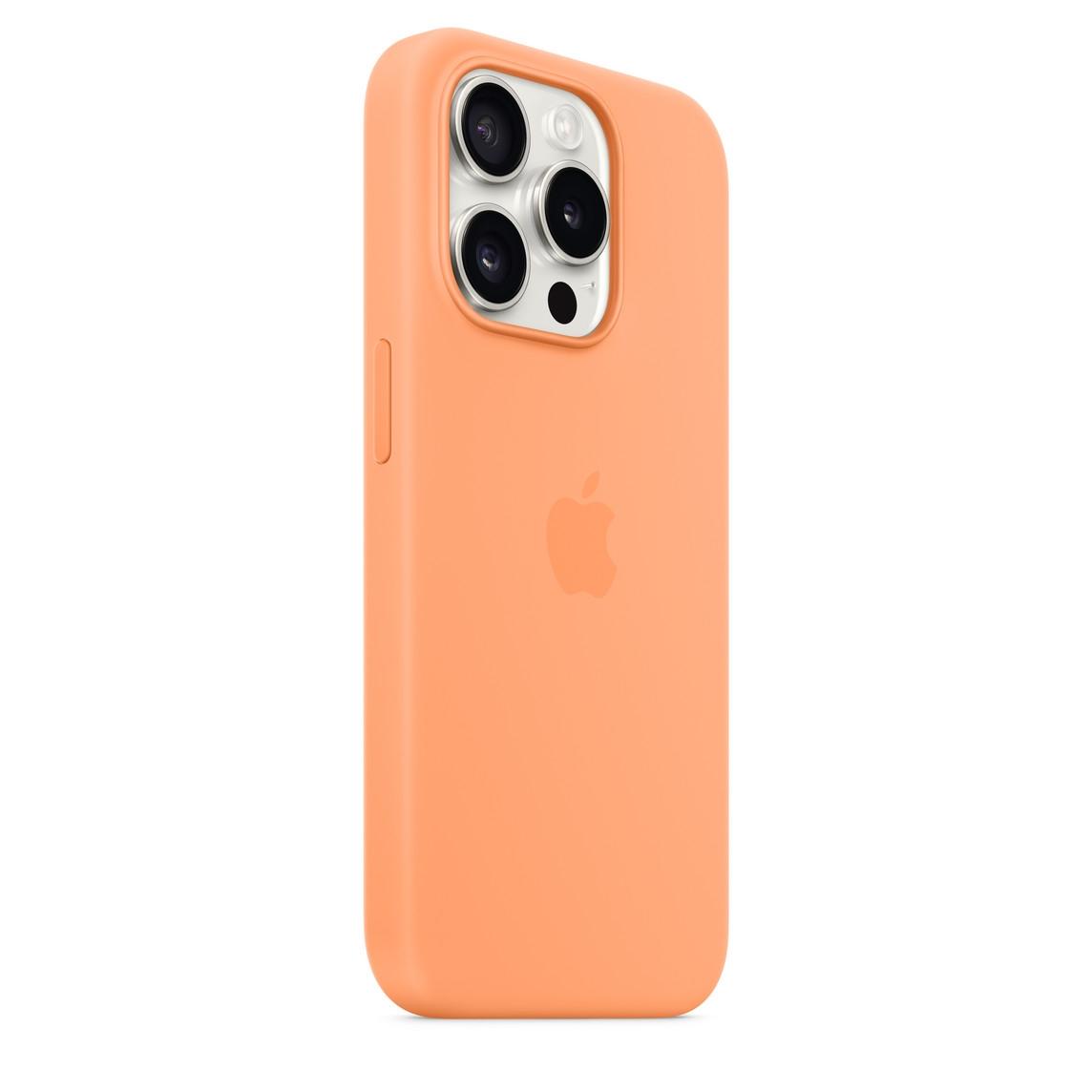 MT1H3ZM/A /iPhone 15 Pro Silicone Case with MagSafe - Orange Sorbet Orange Sorbet / Device / -