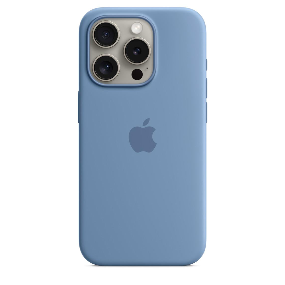 Iphone 15 Pro Silicone Case With Magsafe - Winter Blue