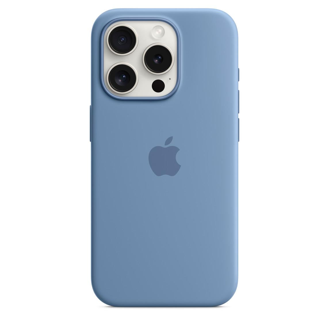 MT1L3ZM/A /iPhone 15 Pro Silicone Case with MagSafe - Winter Blue Blue / Device / -