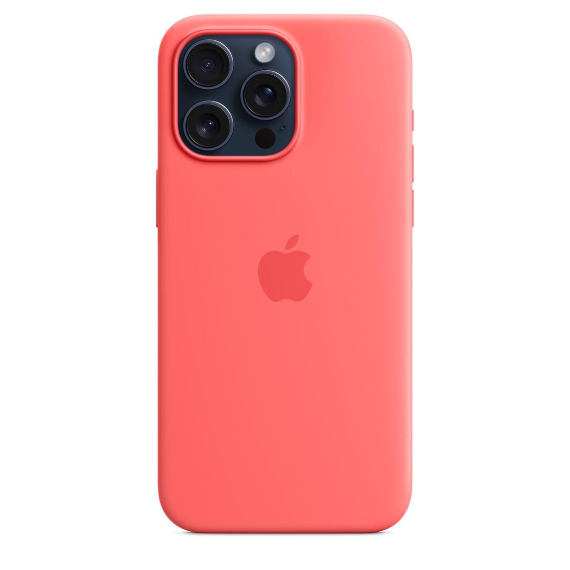 MT1V3ZM/A /iPhone 15 Pro Max Silicone Case with MagSafe - Guava Guava / Device / -