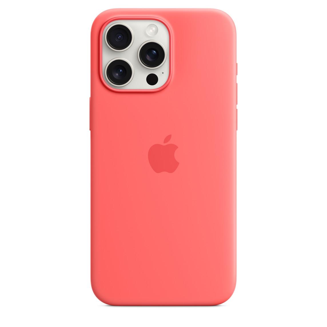 MT1V3ZM/A /iPhone 15 Pro Max Silicone Case with MagSafe - Guava Guava / Device / -