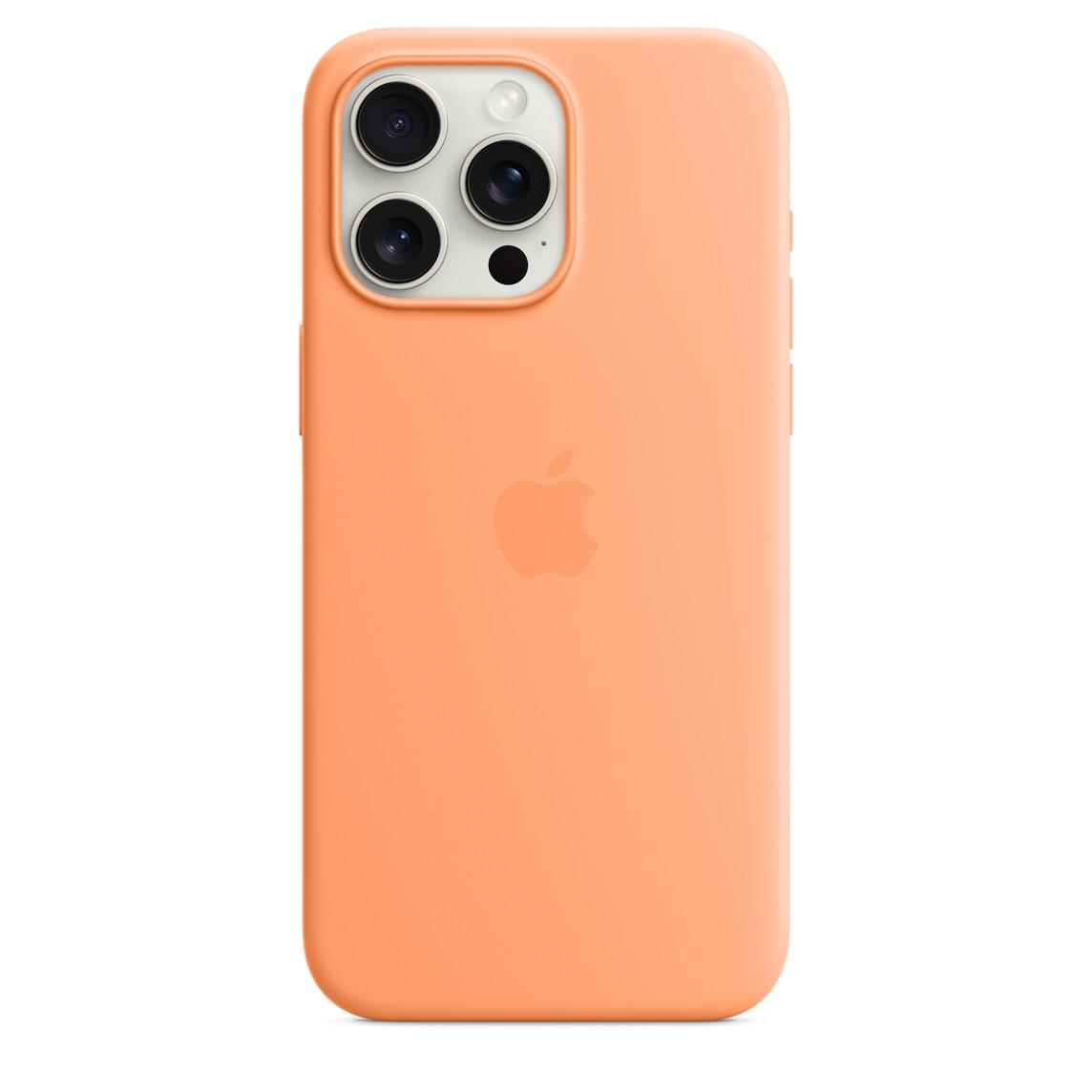 MT1W3ZM/A /iPhone 15 Pro Max Silicone Case with MagSafe - Orange Sorbet Orange Sorbet / Device / -