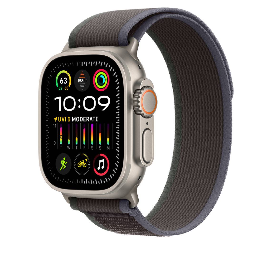 MT613ZM/A/Apple 49mm Blue/Black Trail Loop - S/MS/M-ZML