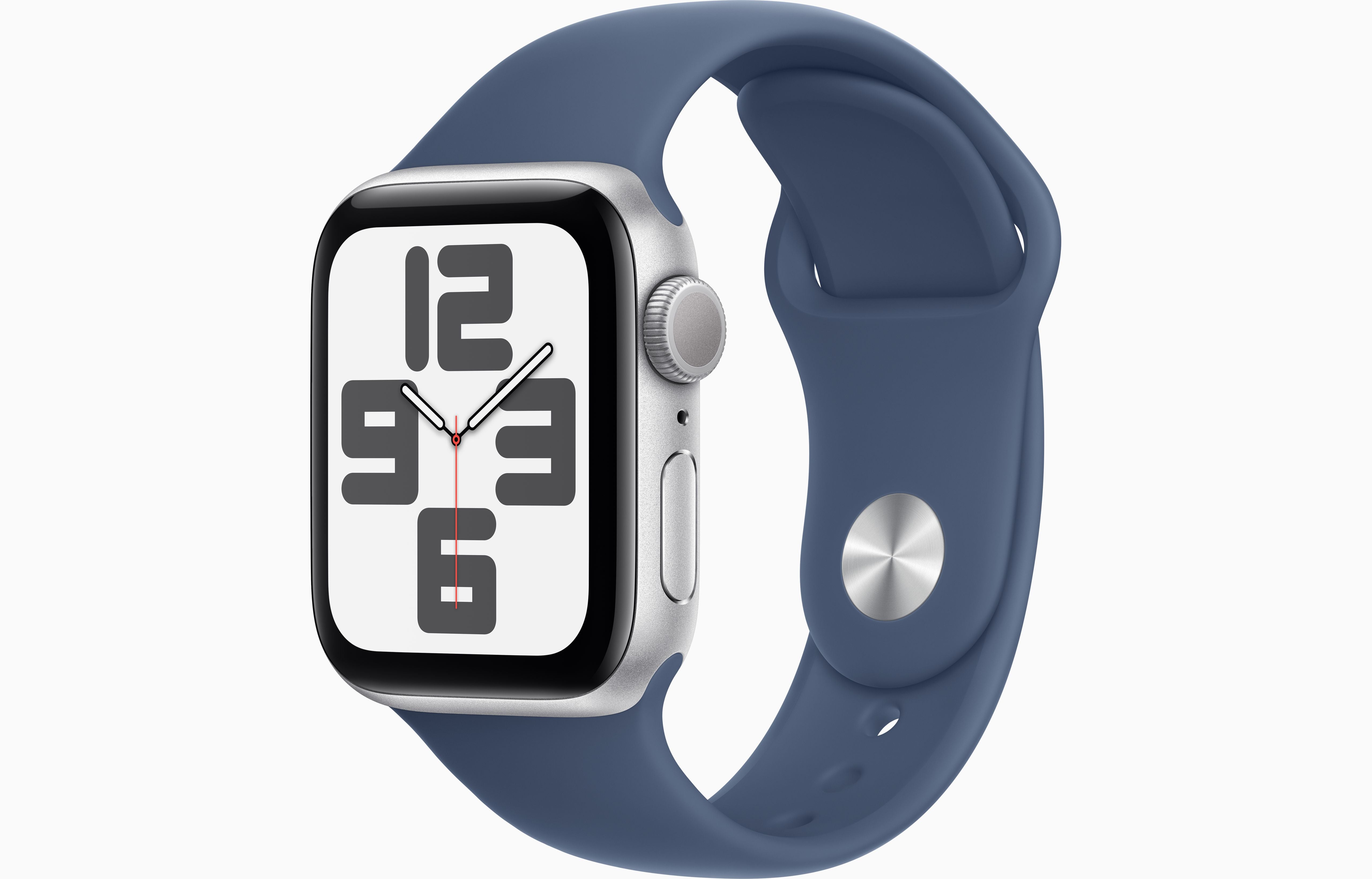 Apple Watch SE GPS 40Mm, Silver Aluminium Case with Denim, M/L