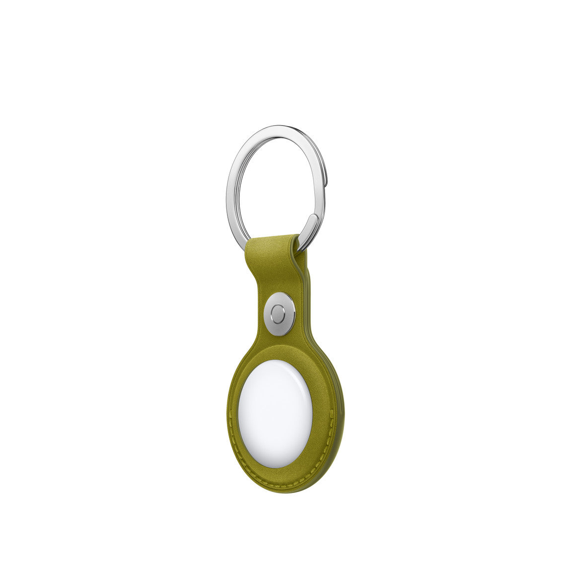 Apple Air Tag Fine Woven Key Ring, Chartreuse