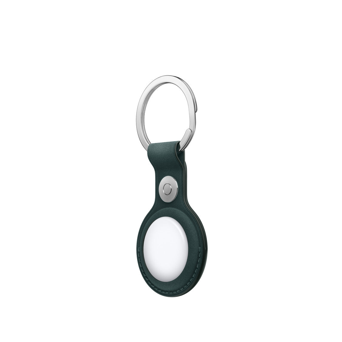 Apple Air Tag Fine Woven Key Ring, Dark Green