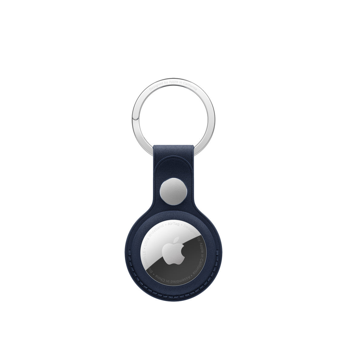 Apple Air Tag Fine Woven Key Ring, Deep Blue