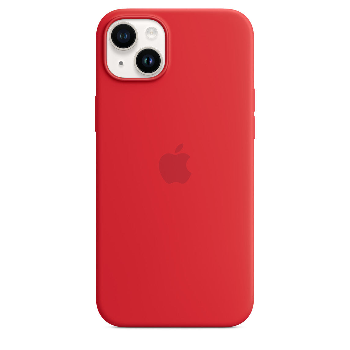 Apple iPhone 14 Plus Silicone Case with Mag Safe, Product Red