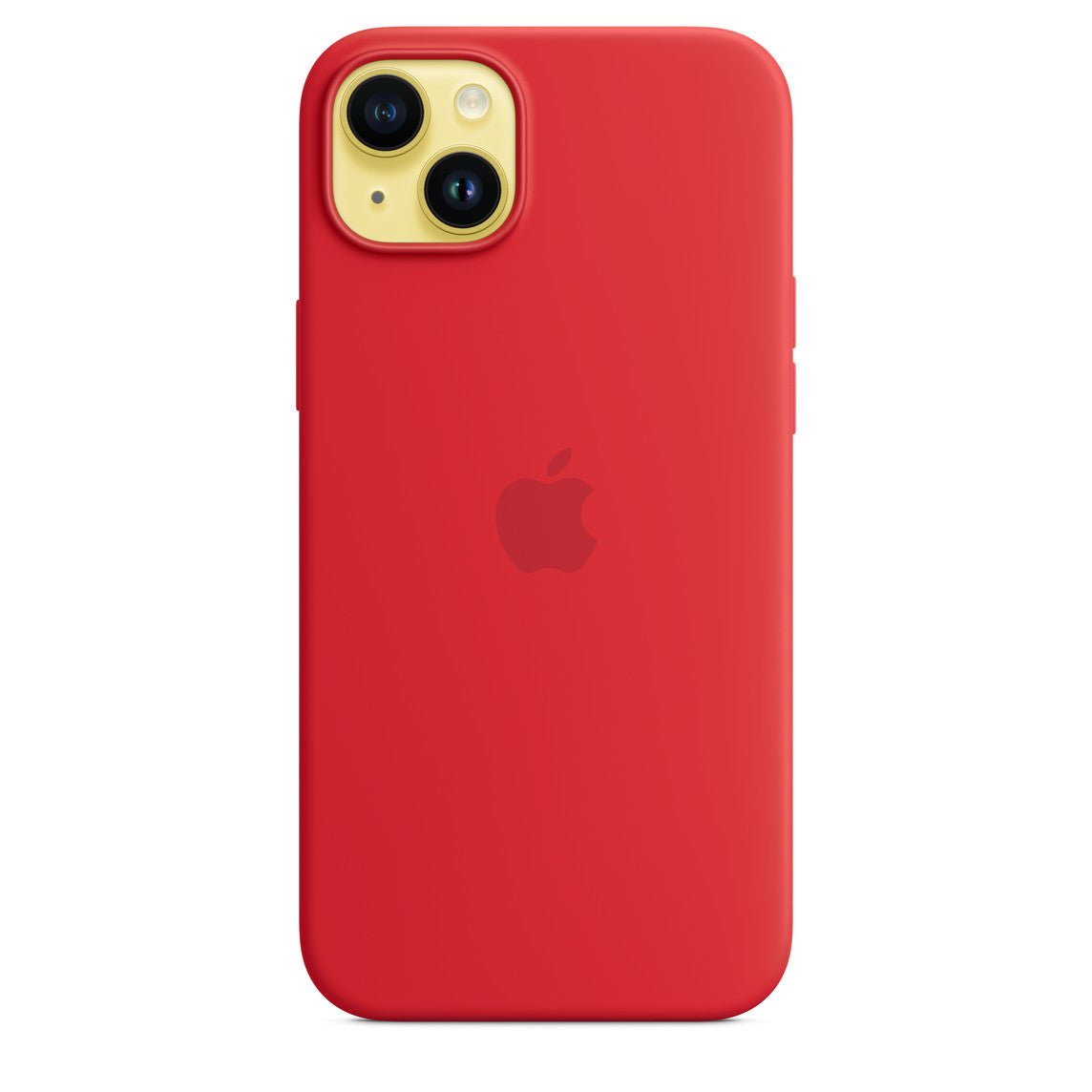 Apple iPhone 14 Plus Silicone Case with Mag Safe, Product Red