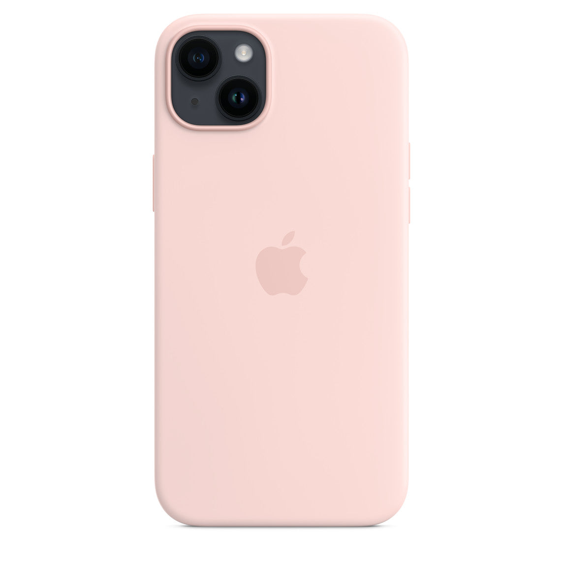 Apple iPhone 14 Plus Silicone Case with Mag Safe, Chalk Pink