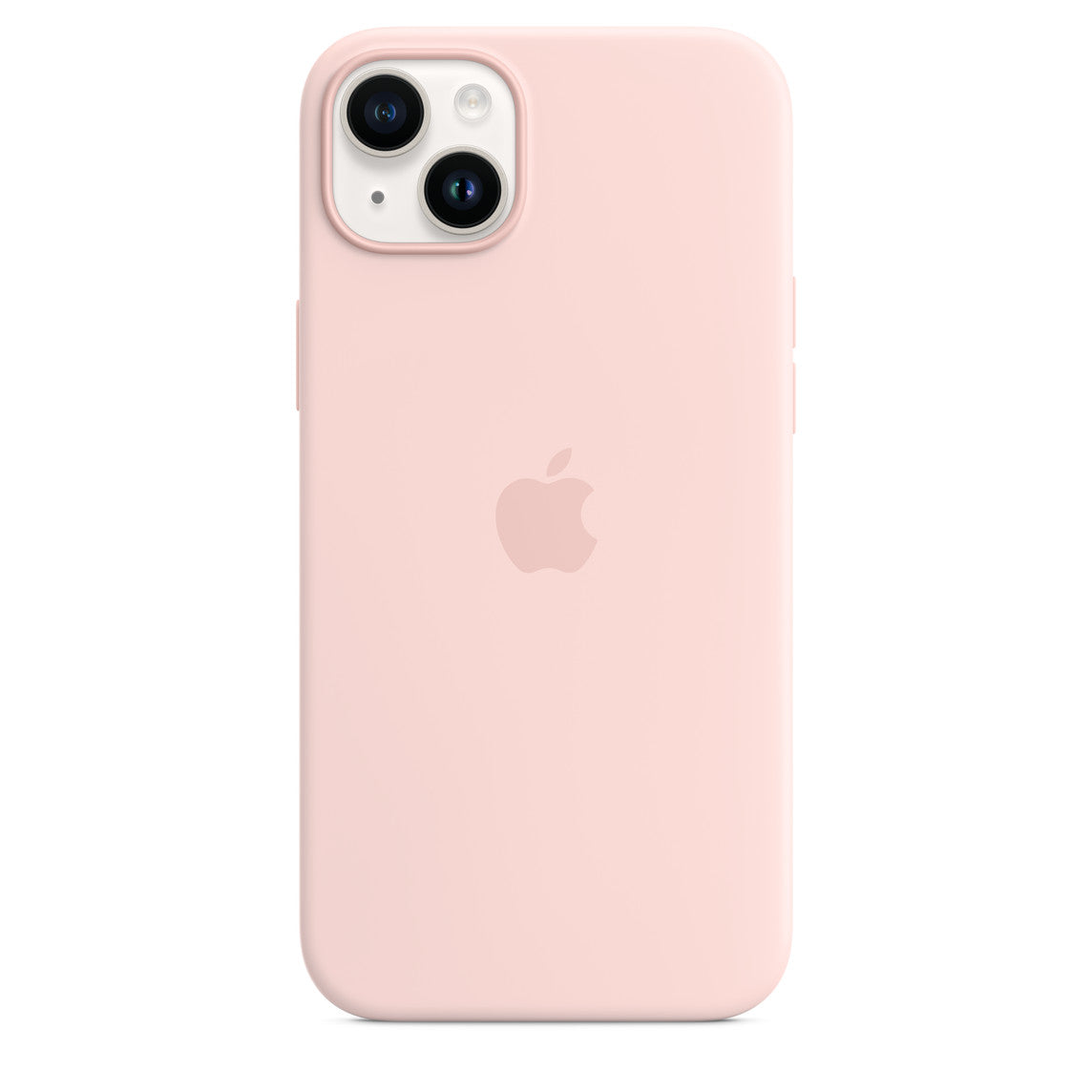 Apple iPhone 14 Plus Silicone Case with Mag Safe, Chalk Pink