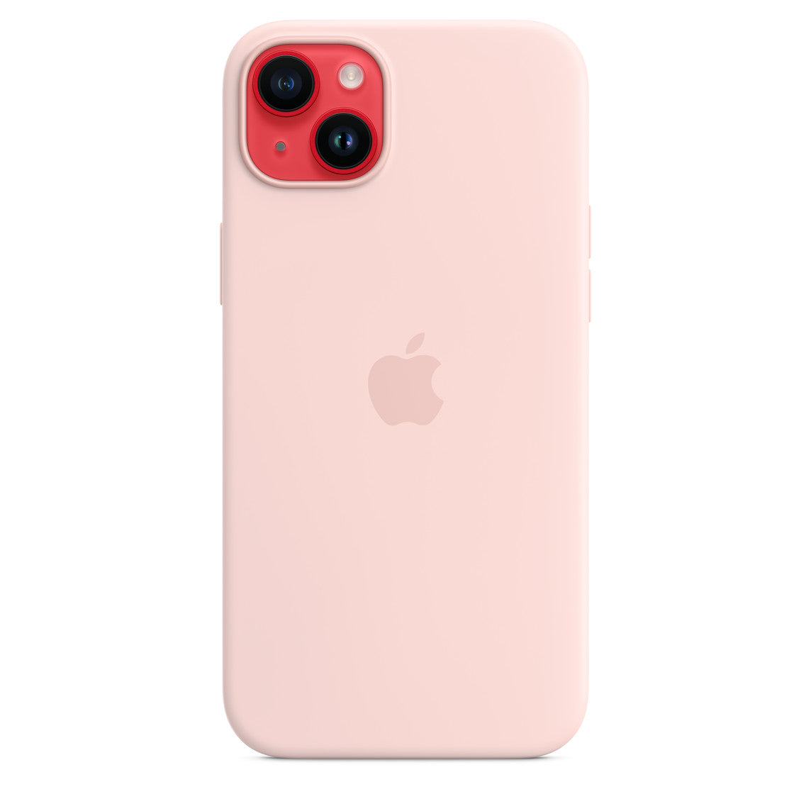 Apple iPhone 14 Plus Silicone Case with Mag Safe, Chalk Pink