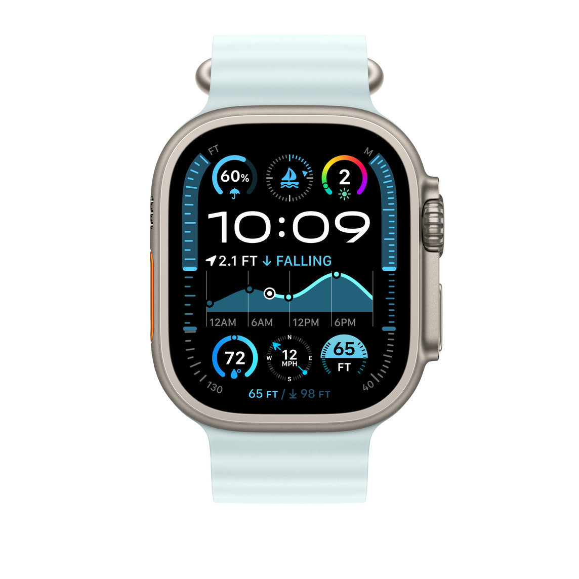 Apple 49Mm Ice Blue Ocean Band Extension