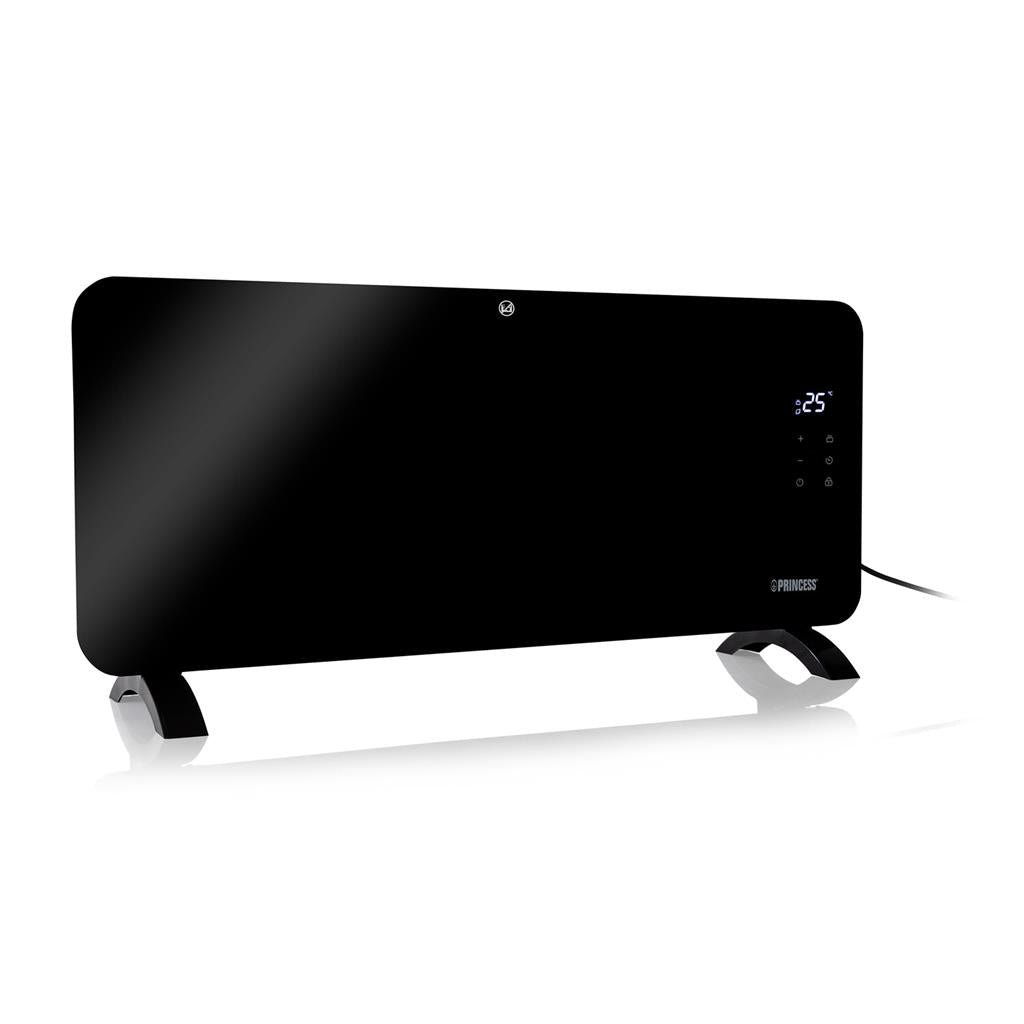 Princess Smart Glass Panel Heater, 2000Watts, Wifi Enabled Device App, Black Princess Smart Glass Panel Heater, 2000Watts, Wifi Enabled Device App, Black