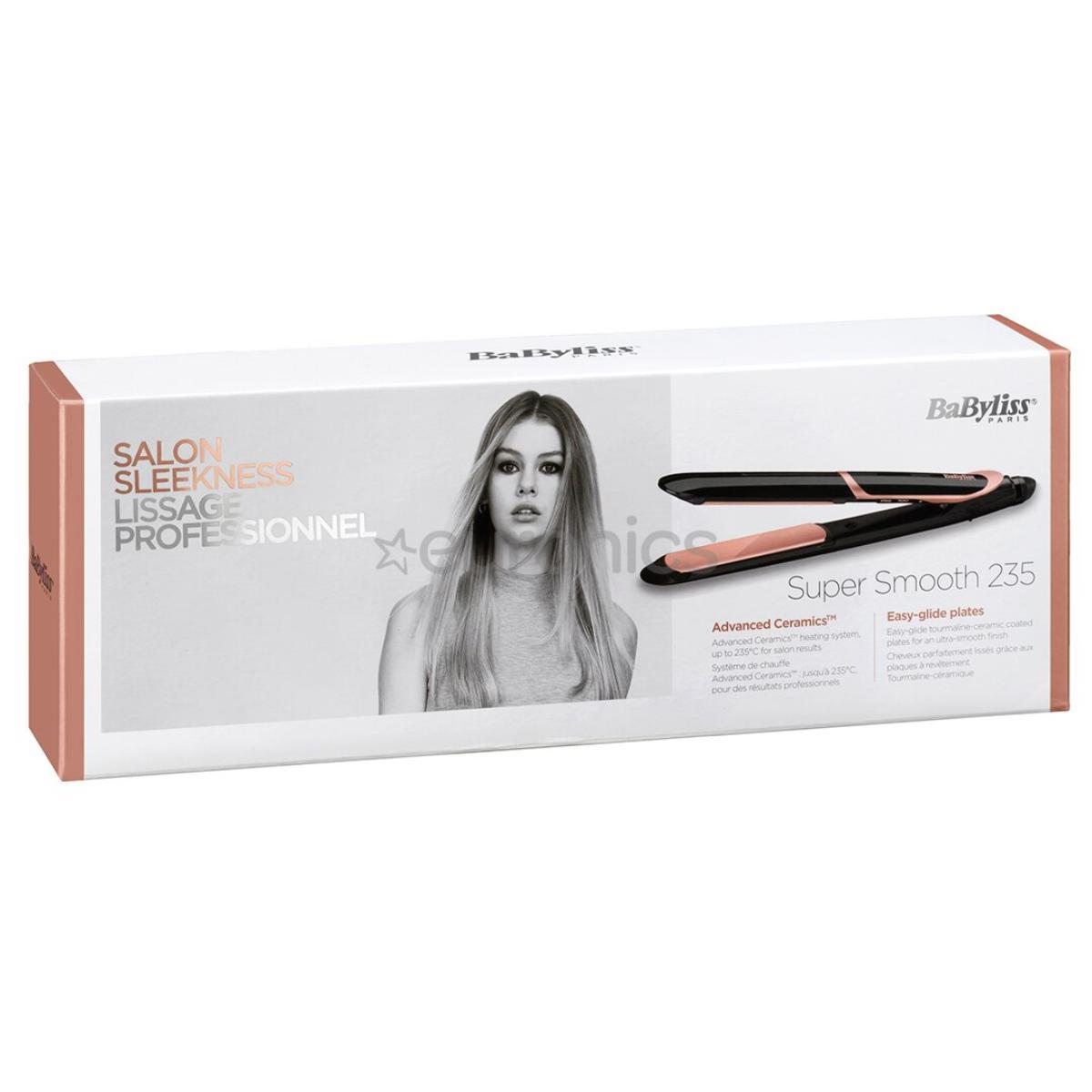 "ST391E/BaByliss STRAIGHTENER 24MM TOURM CRM IONIC 6TEM SETTINGS  140C- 235C ADVANCED CERAMIC STRAIGHTENER / 24MM / BLACK