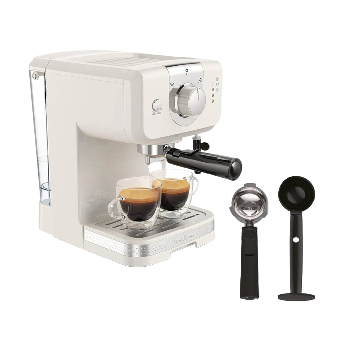 Moulinex Opio Soleil Espresso Machine, Retro Compact 15Bar, 1090Watts, White Moulinex Opio Soleil Espresso Machine, Retro Compact 15Bar, 1090Watts, White