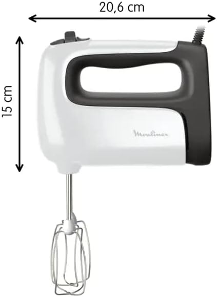 Moulinex Easy Max Hand Mixer, 5Speeds, 500Watts, White Moulinex Easy Max Hand Mixer, 5Speeds, 500Watts, White