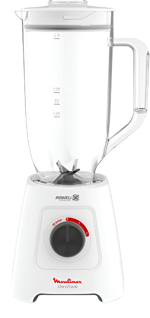 Moulinex Blender 2 Grinder, 2.8Lit, 600Watts, White Moulinex Blender 2 Grinder, 2.8Lit, 600Watts, White