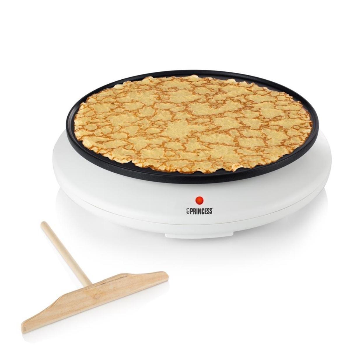 01.492227.01.001/PRINCESS CREPE MAKER DIAMETER BAKING SURFACE 30 CM INCLUDING CREPE PANCAKE SPATULA GREPE / WHITE / 1100 WATTS