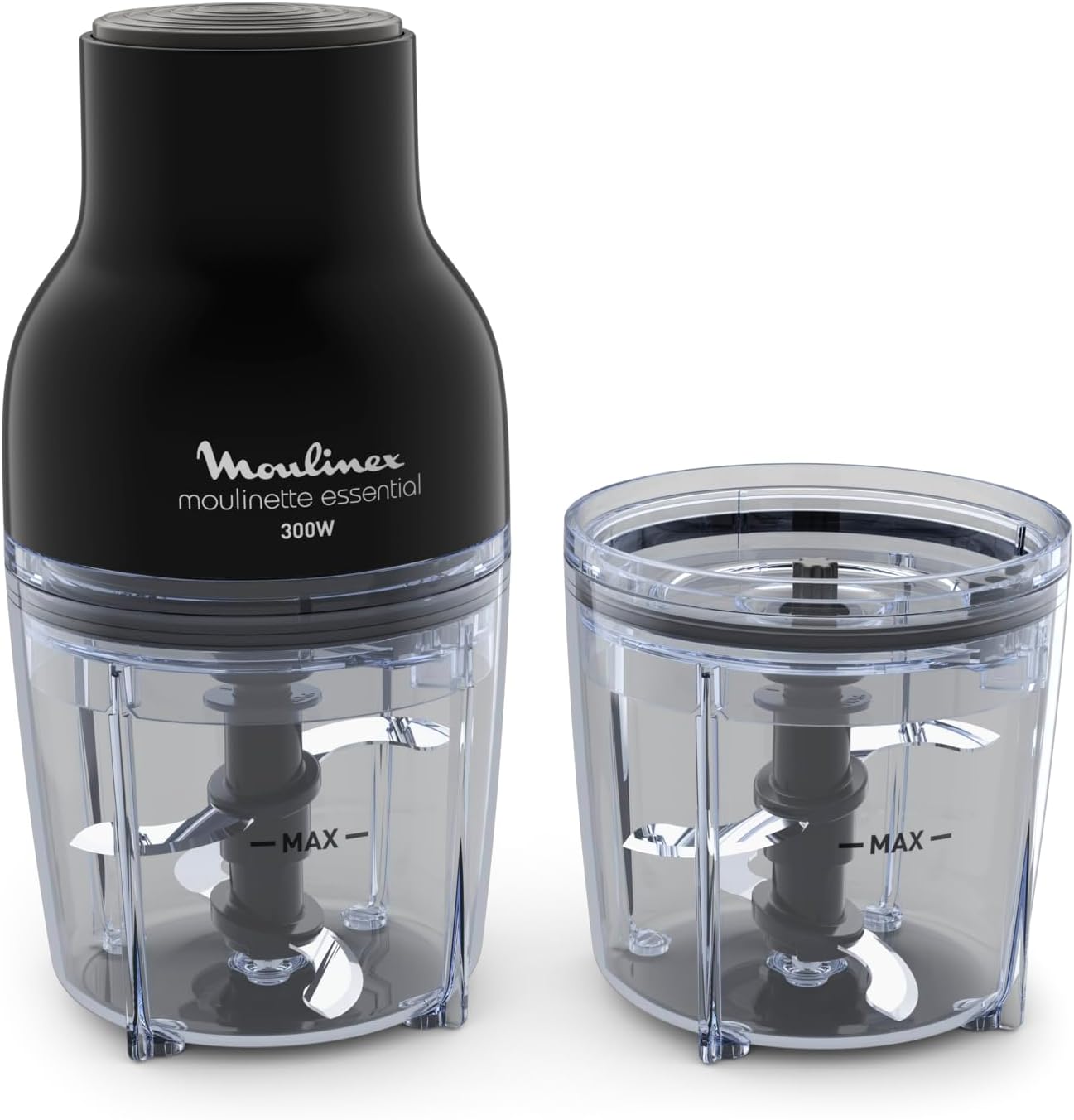 Moulinex Chopper Moulinette Essential, 4Blades, 2*0.4Lit, 300Watts, Stainless Steel