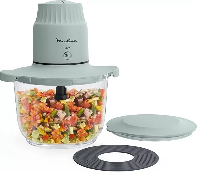 Moulinex Chopper 4Blades, 1Lit, 500Watts, Glass Moulinex Chopper 4Blades, 1Lit, 500Watts, Glass