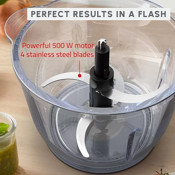 Moulinex Chopper 4Blades, 1Lit, 500Watts, Glass Moulinex Chopper 4Blades, 1Lit, 500Watts, Glass
