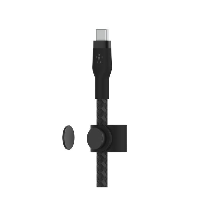 Belkin Boost Charge PRO Flex USB-C Braided Silicone Cable with Lightning Connector, 3Mm, Black