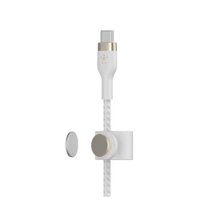 Belkin Boost Charge PRO Flex USB-C to USB-C Braided Silicone Cable, 1Mm, White Belkin Boost Charge PRO Flex USB-C to USB-C Braided Silicone Cable, 1Mm, White