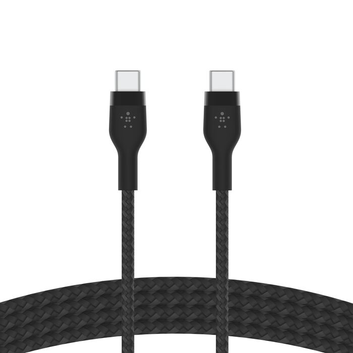Belkin Boost Charge PRO Flex USB-C to USB-C Braided Silicone Cable, 2Mm, Black Belkin Boost Charge PRO Flex USB-C to USB-C Braided Silicone Cable, 2Mm, Black