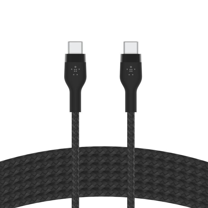 Belkin Boost Charge PRO Flex USB-C to USB-C Braided Silicone Cable, 3Mm, Black