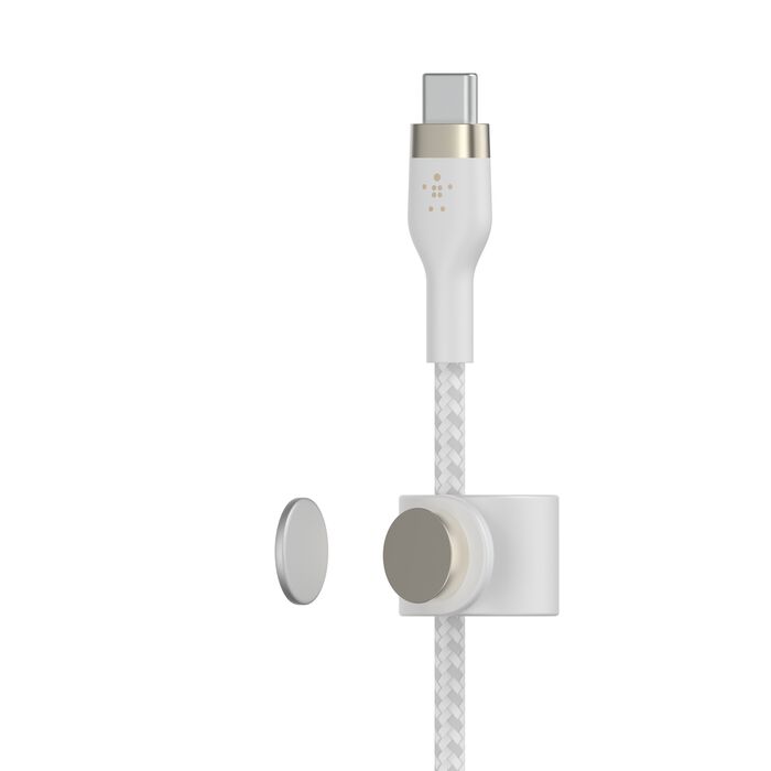 Belkin Boost Charge PRO Flex USB-C to USB-C Braided Silicone Cable, 3Mm, White