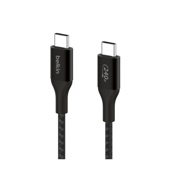 Belkin Boost Charge USB-C to USB-C Braided Cable, 240Watts PD, 48V/5A, 1Mm, Black