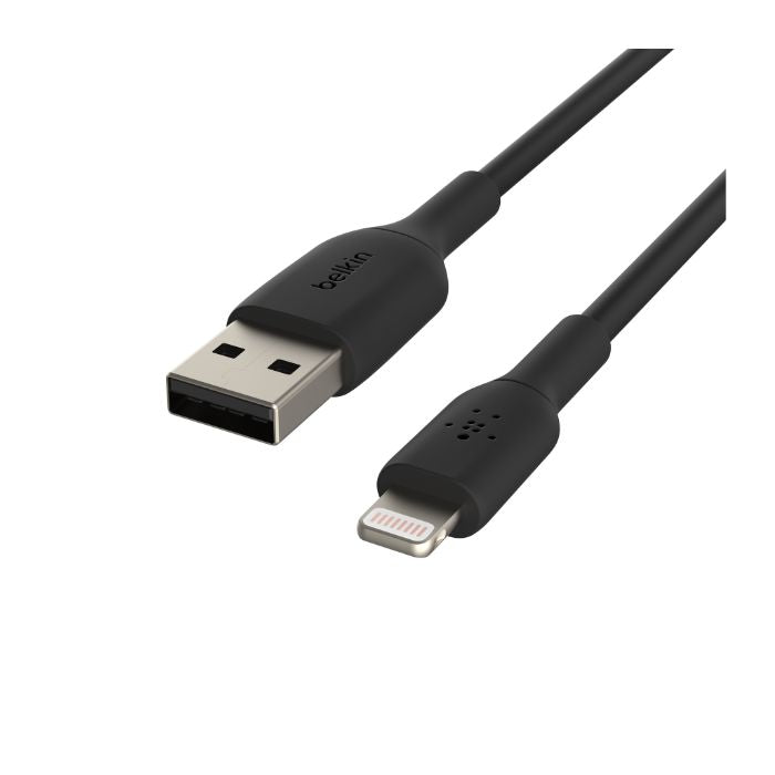 Belkin Boost Charge USB-A to Lightning Cable, 1Mm, Black Belkin Boost Charge USB-A to Lightning Cable, 1Mm, Black