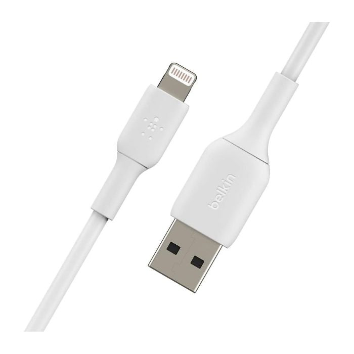 Belkin Boost Charge USB-A to Lightning Cable, 1Mm, White Belkin Boost Charge USB-A to Lightning Cable, 1Mm, White