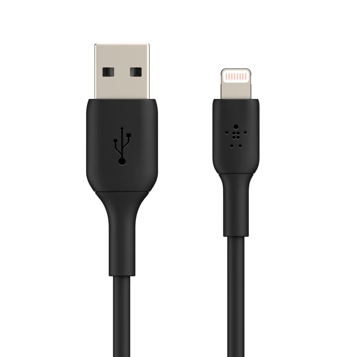 Belkin Boost Charge USB-A to Lightning Cable, 2Mm, Black Belkin Boost Charge USB-A to Lightning Cable, 2Mm, Black