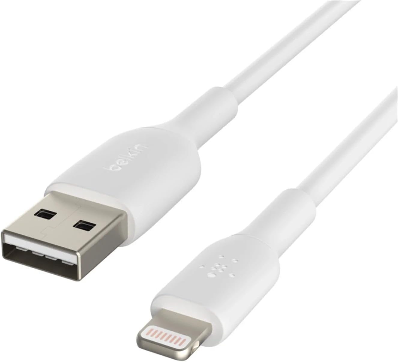 Belkin Boost Charge USB-A to Lightning Cable, 2Mm, White Belkin Boost Charge USB-A to Lightning Cable, 2Mm, White