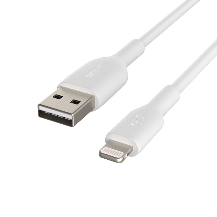 Belkin Boost Charge USB-A to Lightning Cable, 3Mm, White