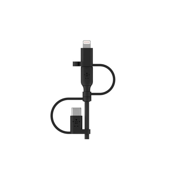 Belkin Boost Charge Universal Cable, USB-A cable with USB-C, Micro-USB and Lightning, Black