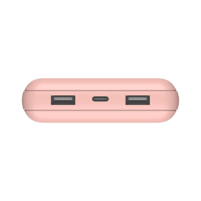 Belkin Boost Charge 3-Port & 20000Mah Power Bank with USB-C 15Watts, Dual USB-A, Pink Belkin Boost Charge 3-Port & 20000Mah Power Bank with USB-C 15Watts, Dual USB-A, Pink