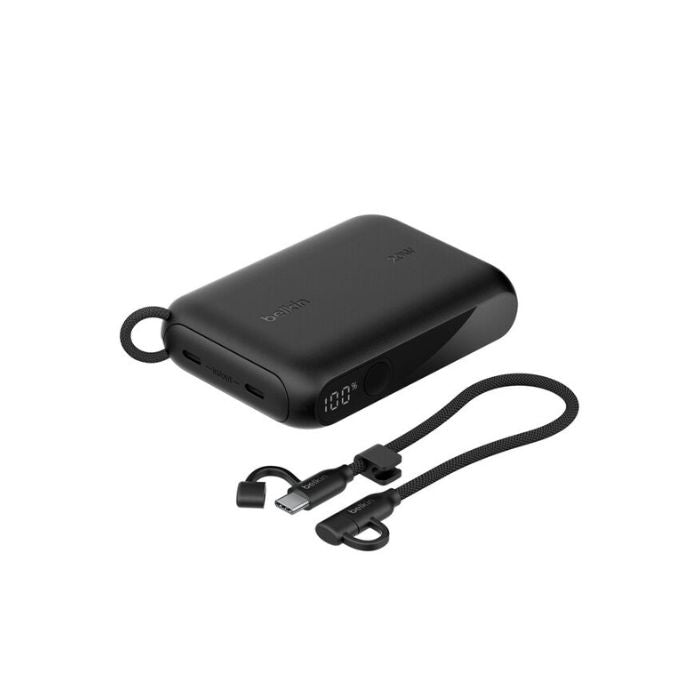 Belkin Boost Charge Power Bank, 20000Mah, Display, PD 20Watts with USB-C Cable, Black