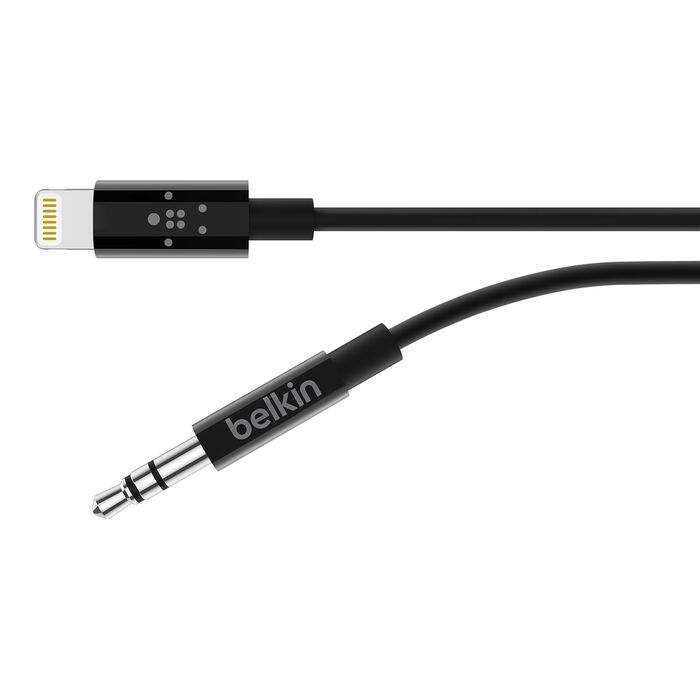 Belkin Audio Cable with Lightning Connector 3.5Mm, 90Cm, Black Belkin Audio Cable with Lightning Connector 3.5Mm, 90Cm, Black