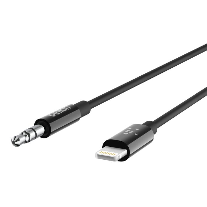 Belkin Audio Cable with Lightning Connector 3.5Mm, 90Cm, Black Belkin Audio Cable with Lightning Connector 3.5Mm, 90Cm, Black