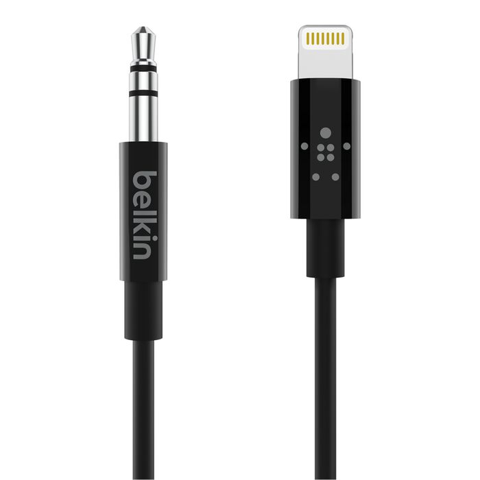 Belkin Audio Cable with Lightning Connector 3.5Mm, 90Cm, Black Belkin Audio Cable with Lightning Connector 3.5Mm, 90Cm, Black