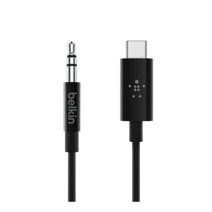 Belkin Rockstar Audio Cable With USB-C Connector 3.5 mm, 90Cm, Black