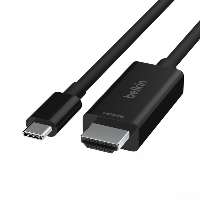 Belkin Connect USB-C TO HDMI 2.1 Cable, Supports Resolutions up to 8K 60Hz and HDR10+, Black Belkin Connect USB-C TO HDMI 2.1 Cable, Supports Resolutions up to 8K 60Hz and HDR10+, Black
