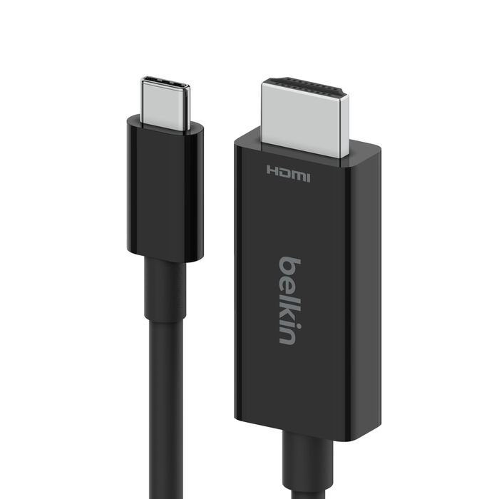Belkin Connect USB-C TO HDMI 2.1 Cable, Supports Resolutions up to 8K 60Hz and HDR10+, Black Belkin Connect USB-C TO HDMI 2.1 Cable, Supports Resolutions up to 8K 60Hz and HDR10+, Black
