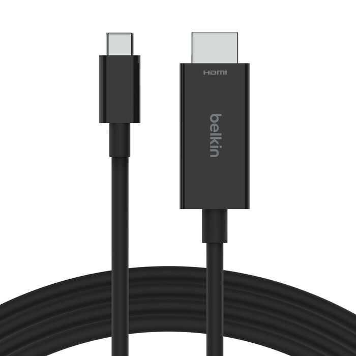 Belkin Connect USB-C TO HDMI 2.1 Cable, Supports Resolutions up to 8K 60Hz and HDR10+, Black Belkin Connect USB-C TO HDMI 2.1 Cable, Supports Resolutions up to 8K 60Hz and HDR10+, Black