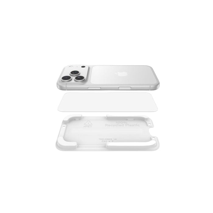White phone case with clear back and front view on a white background